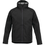 Index Waterproof Softshell Rain Jacket for Men Debossing - Black - Back Flat 2