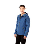 Index Waterproof Softshell Rain Jacket for Men Laser Engraving - New Royal - On Model