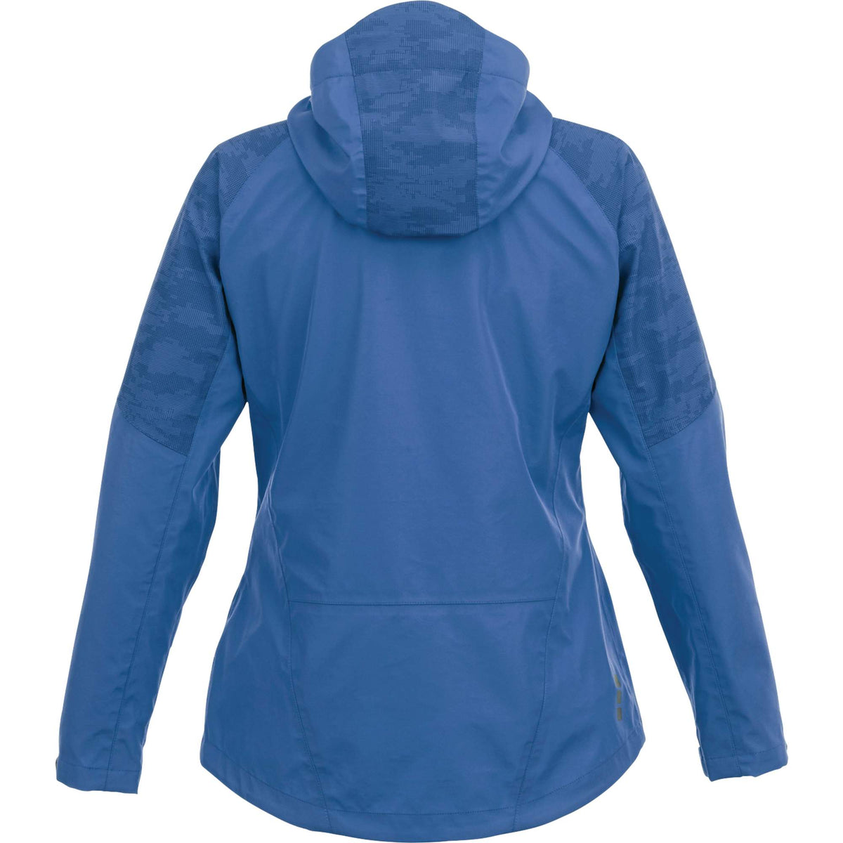 Index Waterproof Softshell Rain Jacket for Women Debossing - New Royal - Back Flat