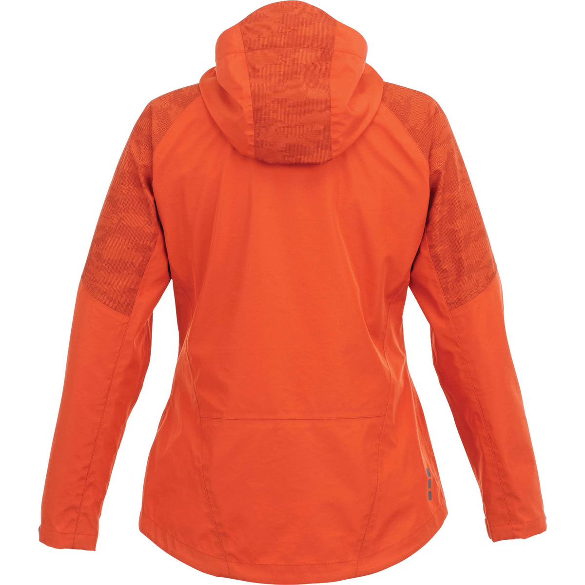 Index Waterproof Softshell Rain Jacket for Women Debossing - Saffron - Back Flat