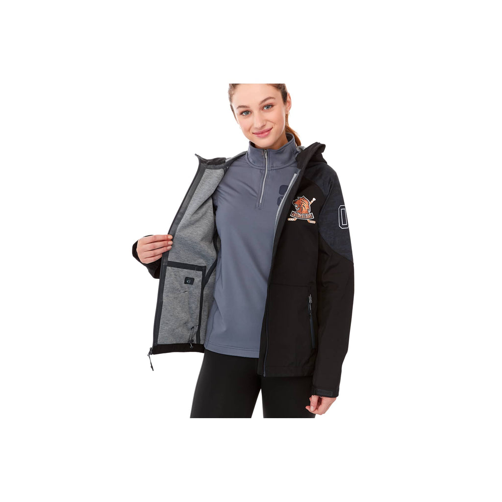 Index Waterproof Softshell Rain Jacket for Women Laser Engraving - Black - On Model