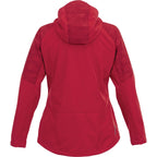 Index Waterproof Softshell Rain Jacket for Women Laser Engraving - Vintage Red - Back Flat