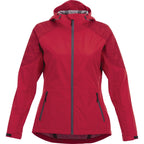 Index Waterproof Softshell Rain Jacket for Women Laser Engraving - Vintage Red - Front Flat