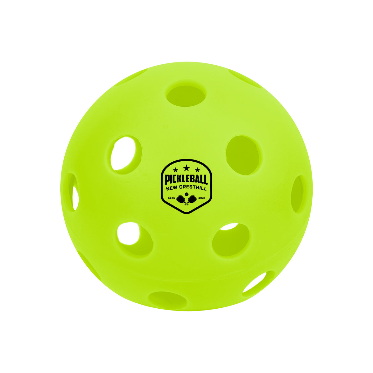 Indoor Pickleball, 26 Hole - Lime Green - Pad Print