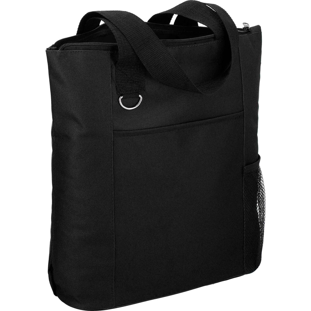 Infinity Convention Tote with Key Ring Full Color - Black - Right Angle 2