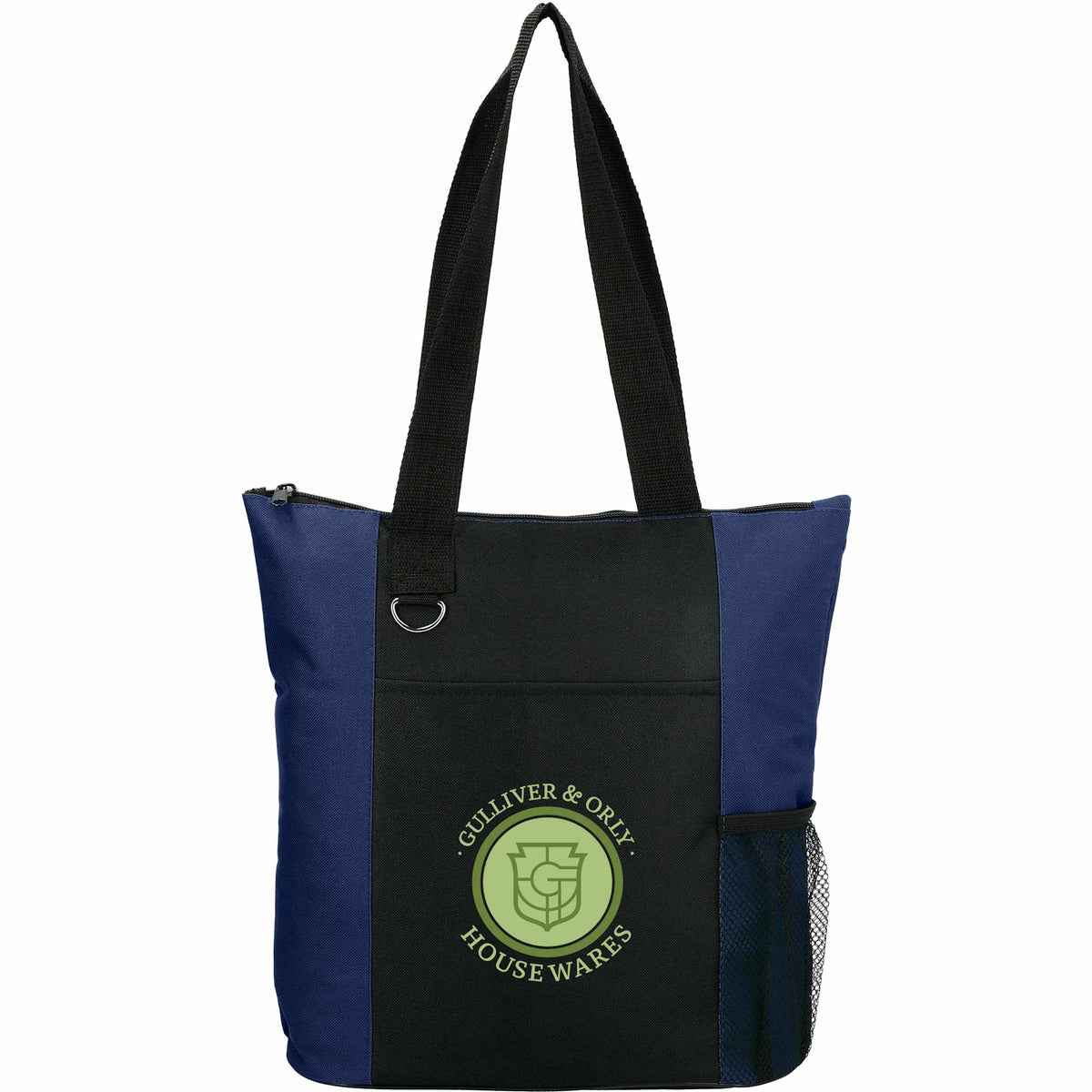 Infinity Convention Tote with Key Ring Full Color - Navy - Front