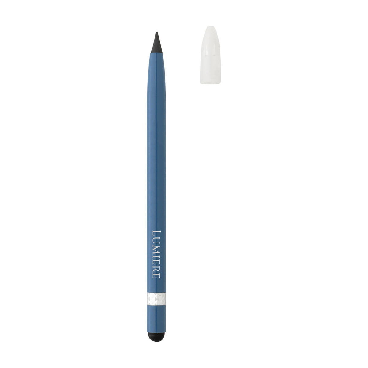 Inkless Aluminum Pen with Eraser Laser Engraving - Blue - View 1