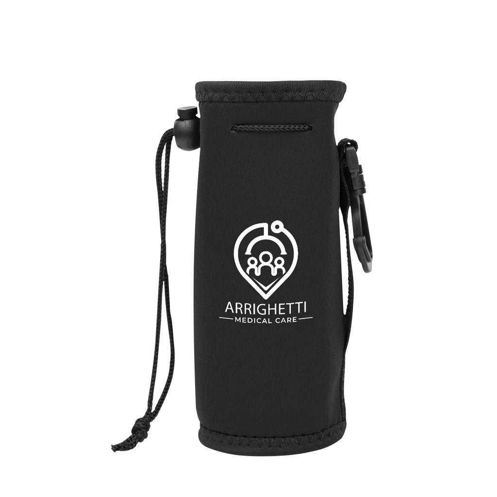 Insulated Bottle Bag - Black - Silk Screen