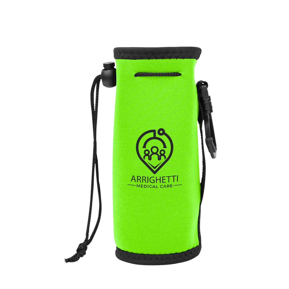 Insulated Bottle Bag - Lime Green - Silk Screen