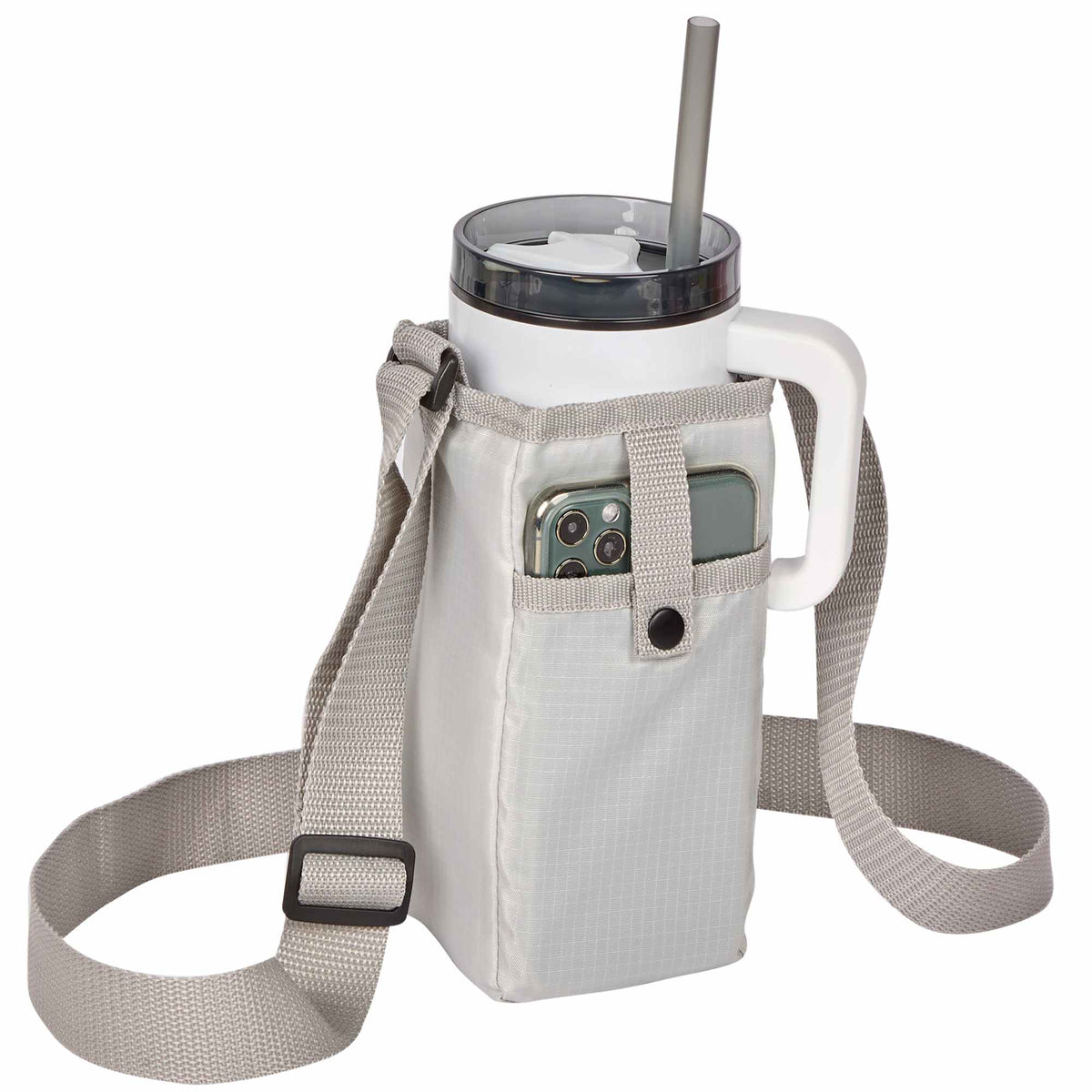 Insulated Bottle Sling for 40 oz Bottles - Gray - Propped