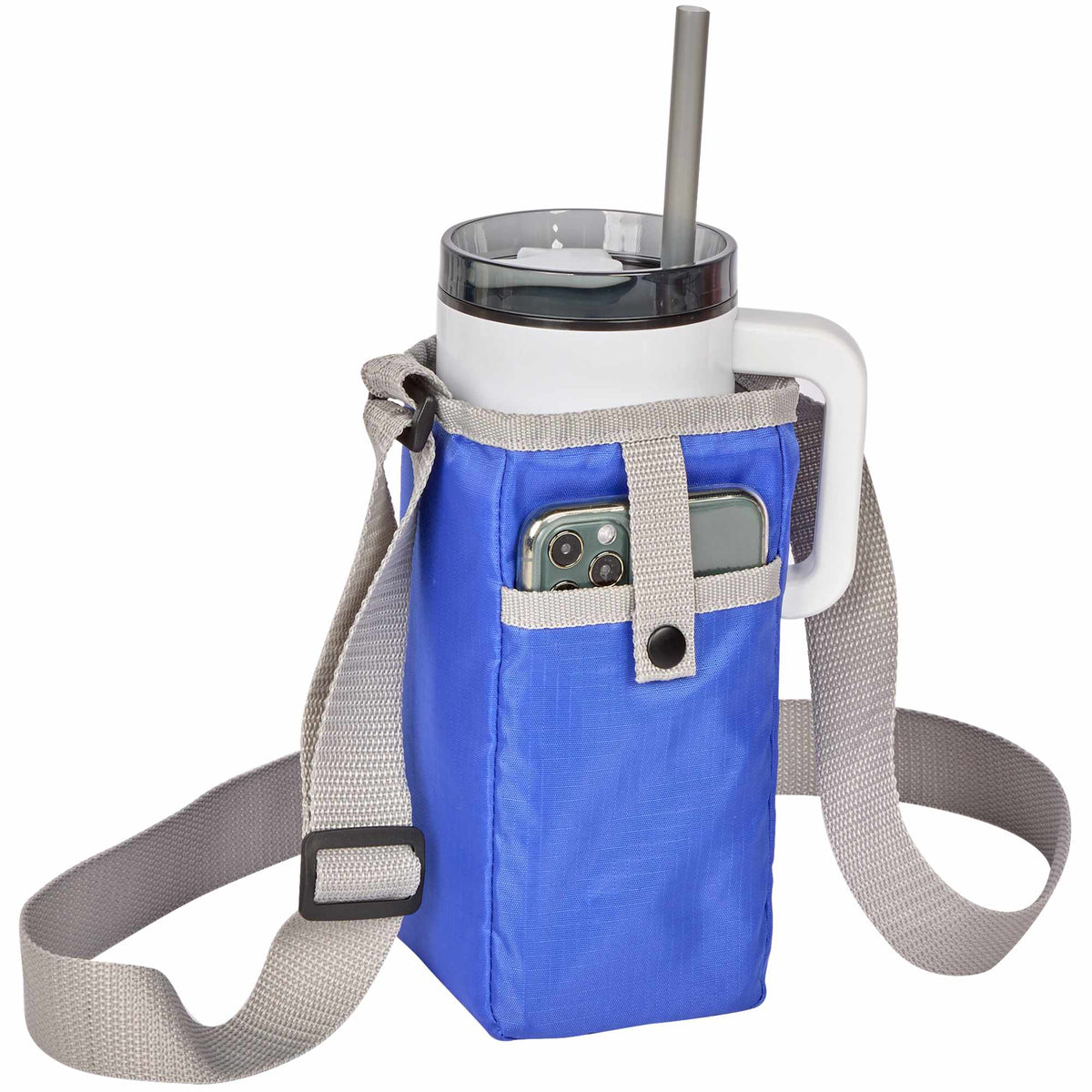 Insulated Bottle Sling for 40 oz Bottles - Royal - Propped
