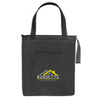 Insulated Shopper Tote Bag, Non-Woven - Black - Colorbrite