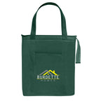 Insulated Shopper Tote Bag, Non-Woven - Forest Green - Colorbrite