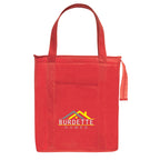 Insulated Shopper Tote Bag, Non-Woven - Red - Colorbrite