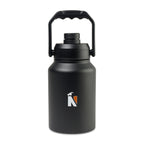 Insulated Stainless Steel Jobsite Jug, 64 oz Laser Engraving - Black - View 1