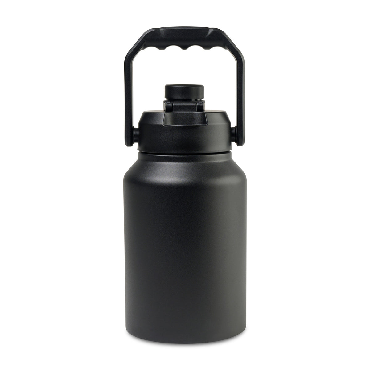 Insulated Stainless Steel Jobsite Jug, 64 oz Laser Engraving - Black - View 3