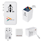 International Travel Adapter and Charging Cable, 35W Full Color - 35W International Travel Adapter & Charging Cable