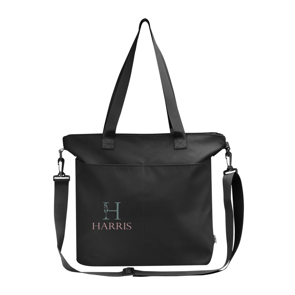 Intrepid Laptop Tote Bag in Recycled PET - Black - Colorbrite