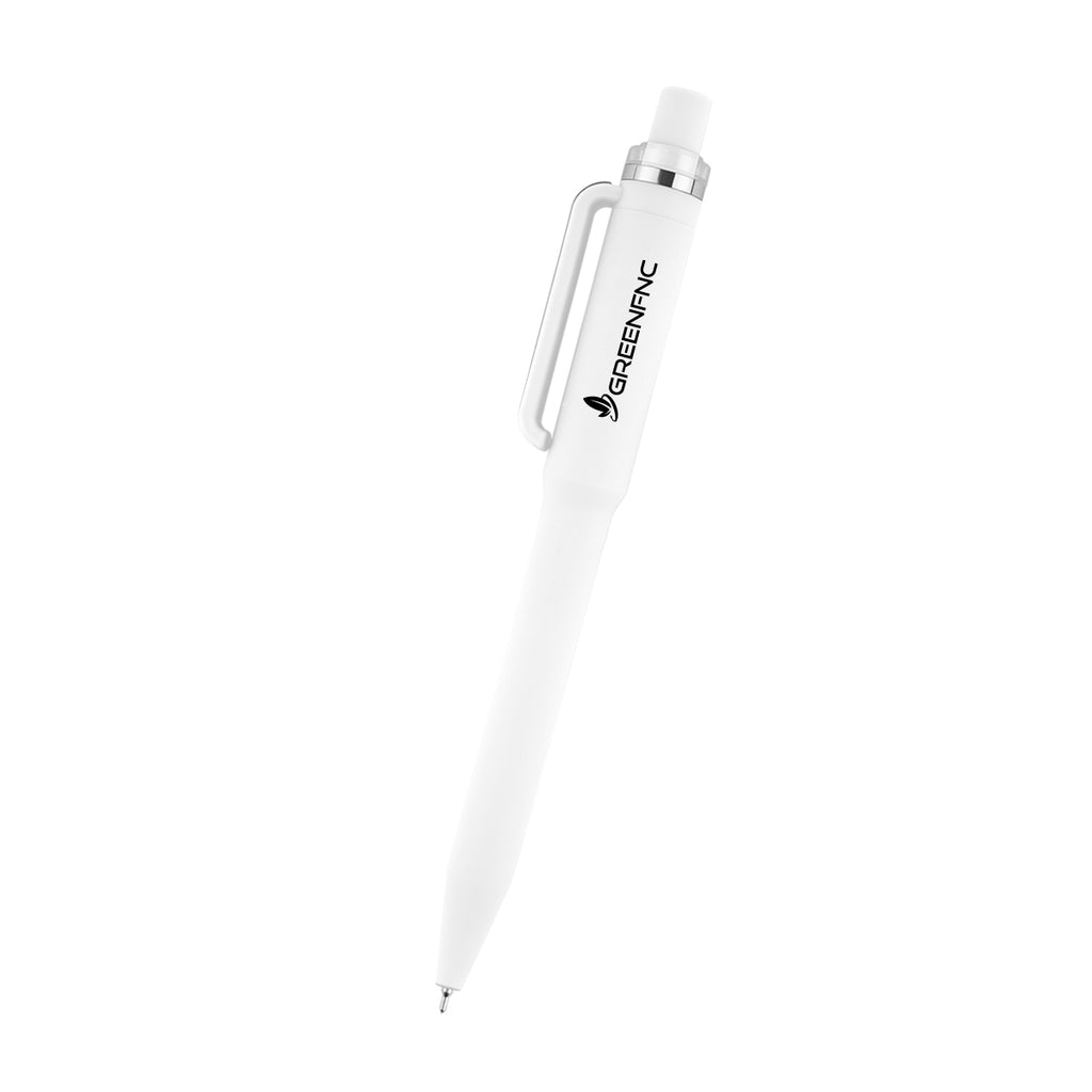 Intrepid Pen in Recycled ABS - White - Silk Screen