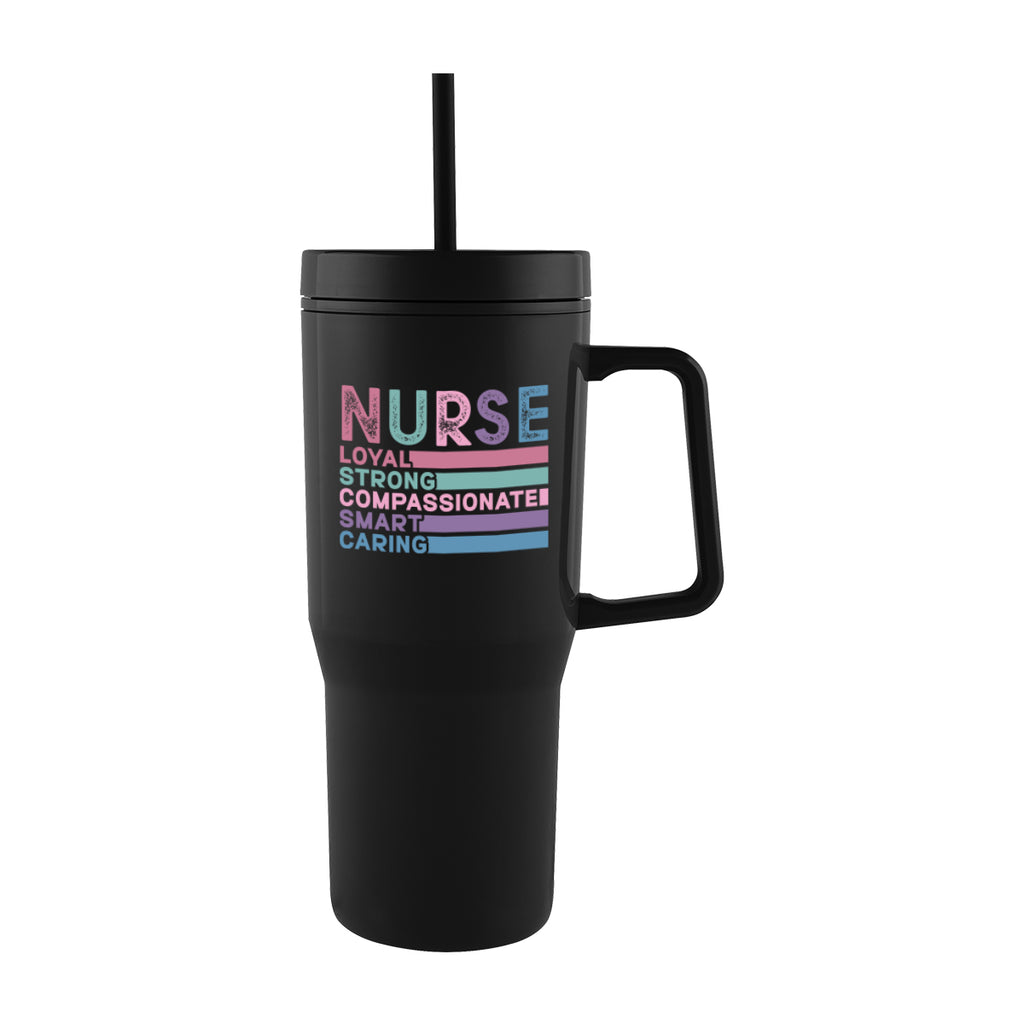 Intrepid Recycled Double Wall Tumbler, 28 oz - Black - Colorbrite