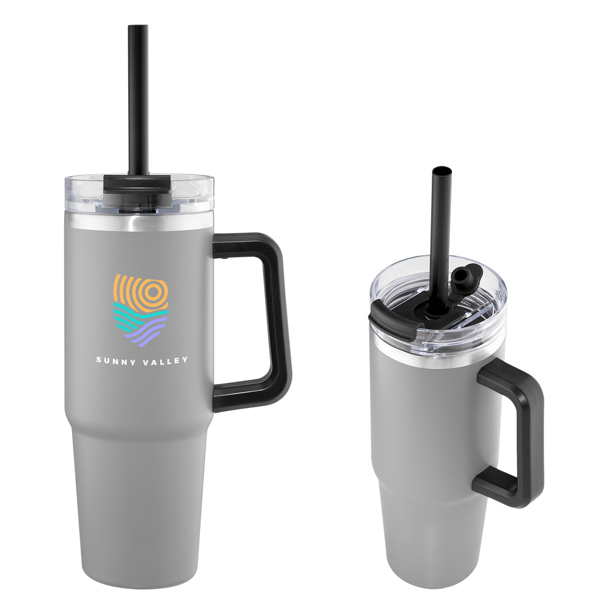 Intrepid Recycled Stainless Steel Tumbler, 30 oz - Gray - Colorbrite