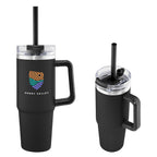 Intrepid Recycled Stainless Steel Tumbler, 30 oz Laser Engraving - Black - Colorbrite