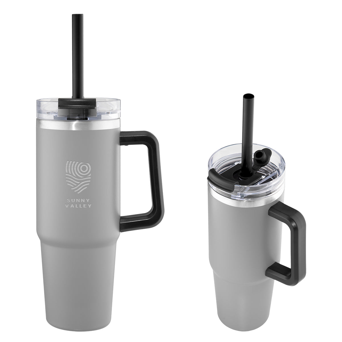 Intrepid Recycled Stainless Steel Tumbler, 30 oz Laser Engraving - Gray - Laser Engraving