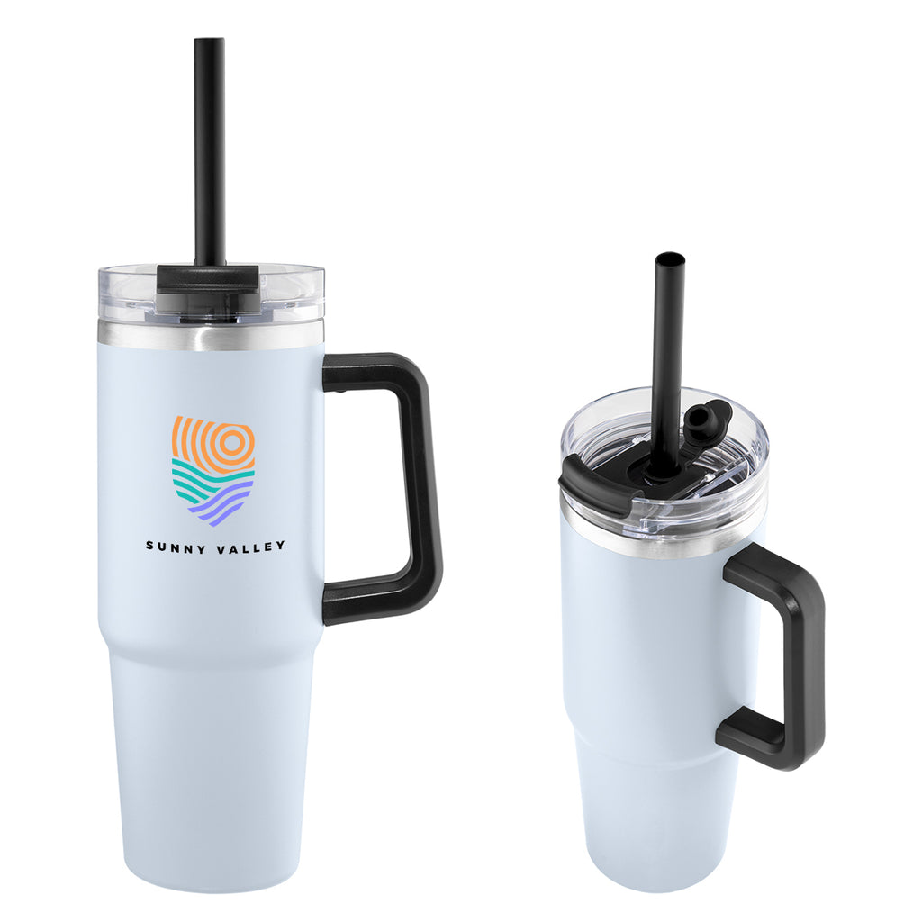 Intrepid Recycled Stainless Steel Tumbler, 30 oz - Light Blue - Colorbrite