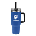 Intrepid Recycled Stainless Steel Tumbler, 40 oz - Blue - Silk Screen