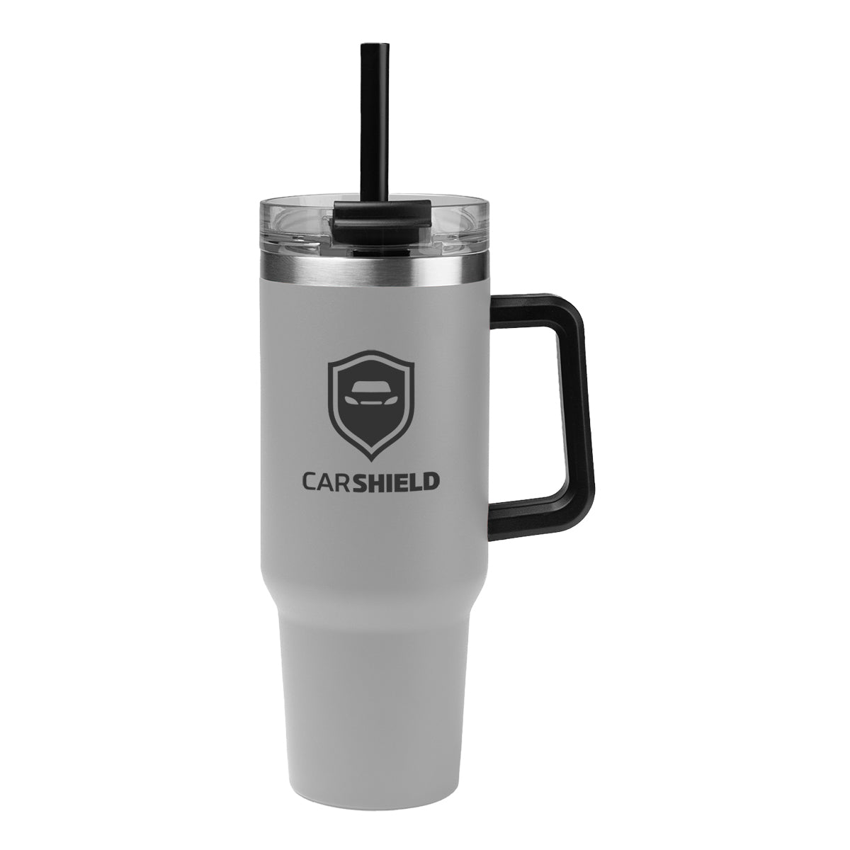 Intrepid Recycled Stainless Steel Tumbler, 40 oz - Gray - Silk Screen