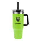 Intrepid Recycled Stainless Steel Tumbler, 40 oz - Lime Green - Silk Screen