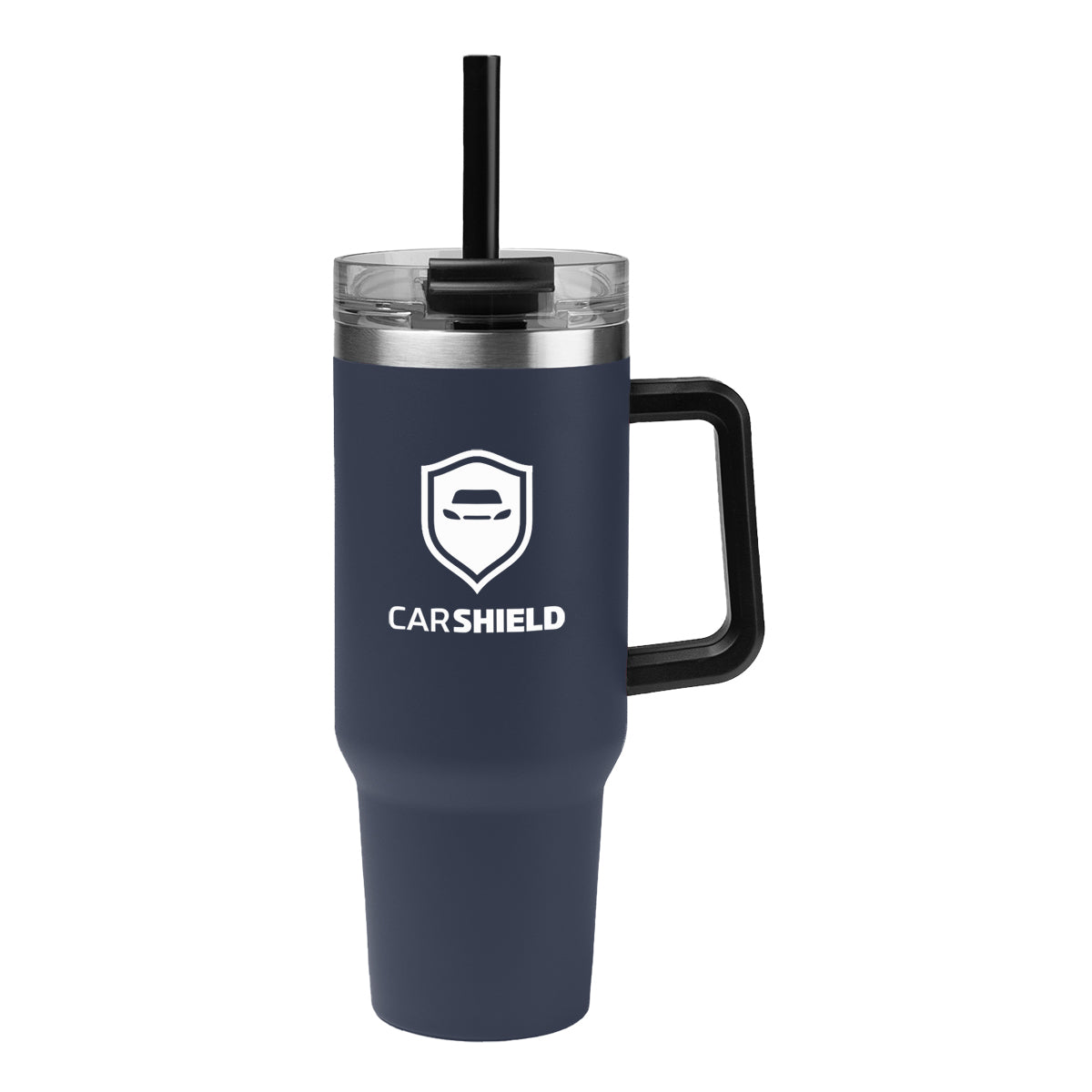 Intrepid Recycled Stainless Steel Tumbler, 40 oz - Navy - Silk Screen