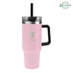 Intrepid Recycled Stainless Steel Tumbler, 40 oz - Pink - Laser Engraving