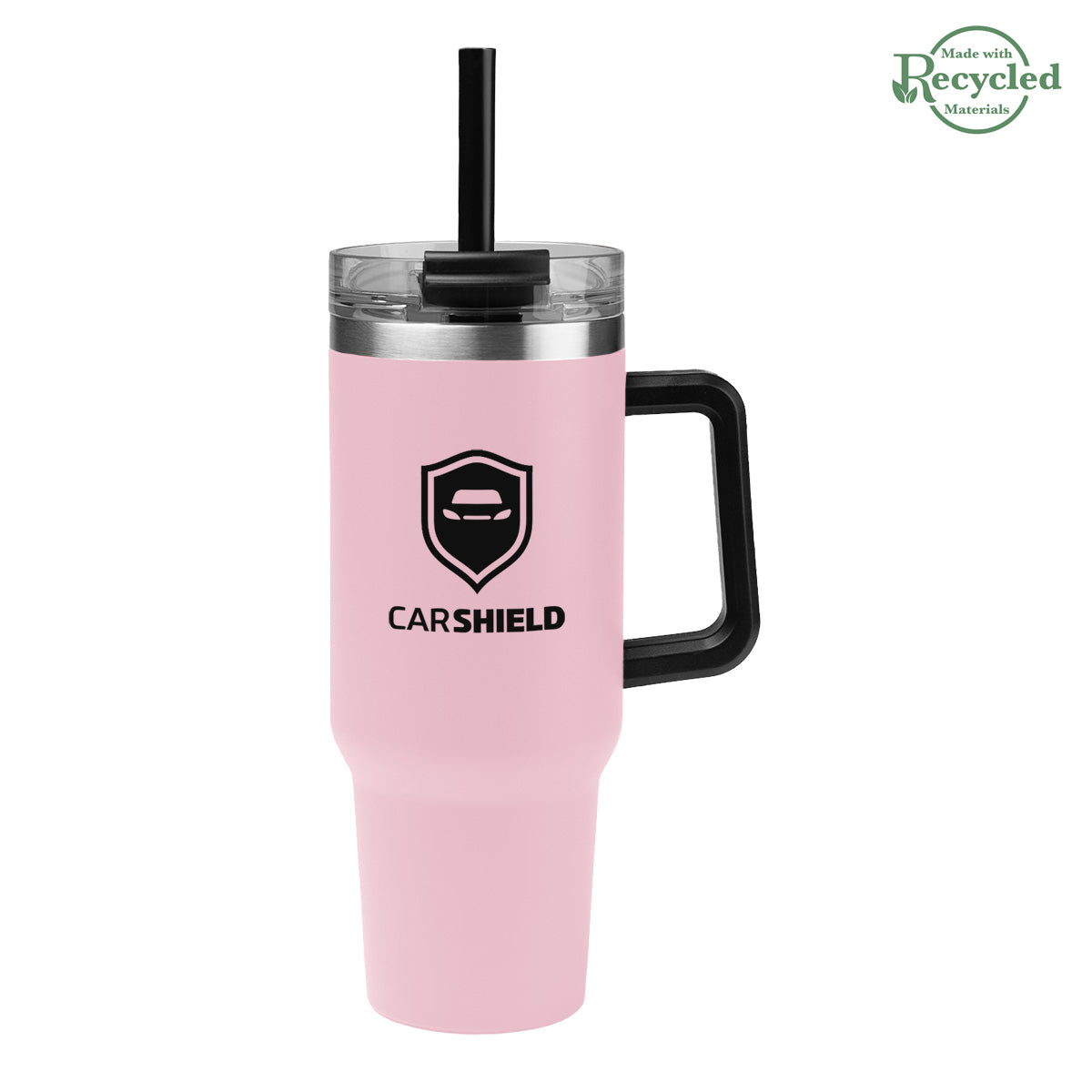 Intrepid Recycled Stainless Steel Tumbler, 40 oz - Pink - Silk Screen