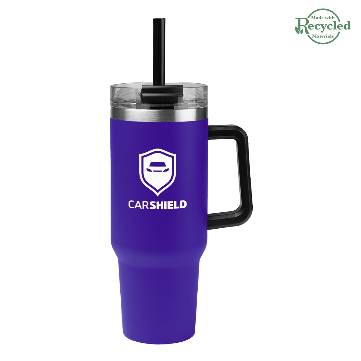 Intrepid Recycled Stainless Steel Tumbler, 40 oz - Purple - Silk Screen
