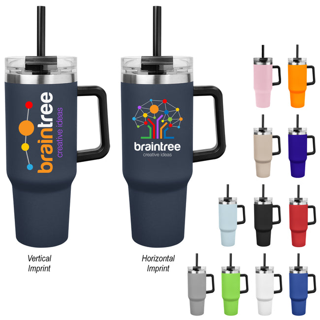Intrepid Recycled Stainless Steel Tumbler in Full Color, 40 oz