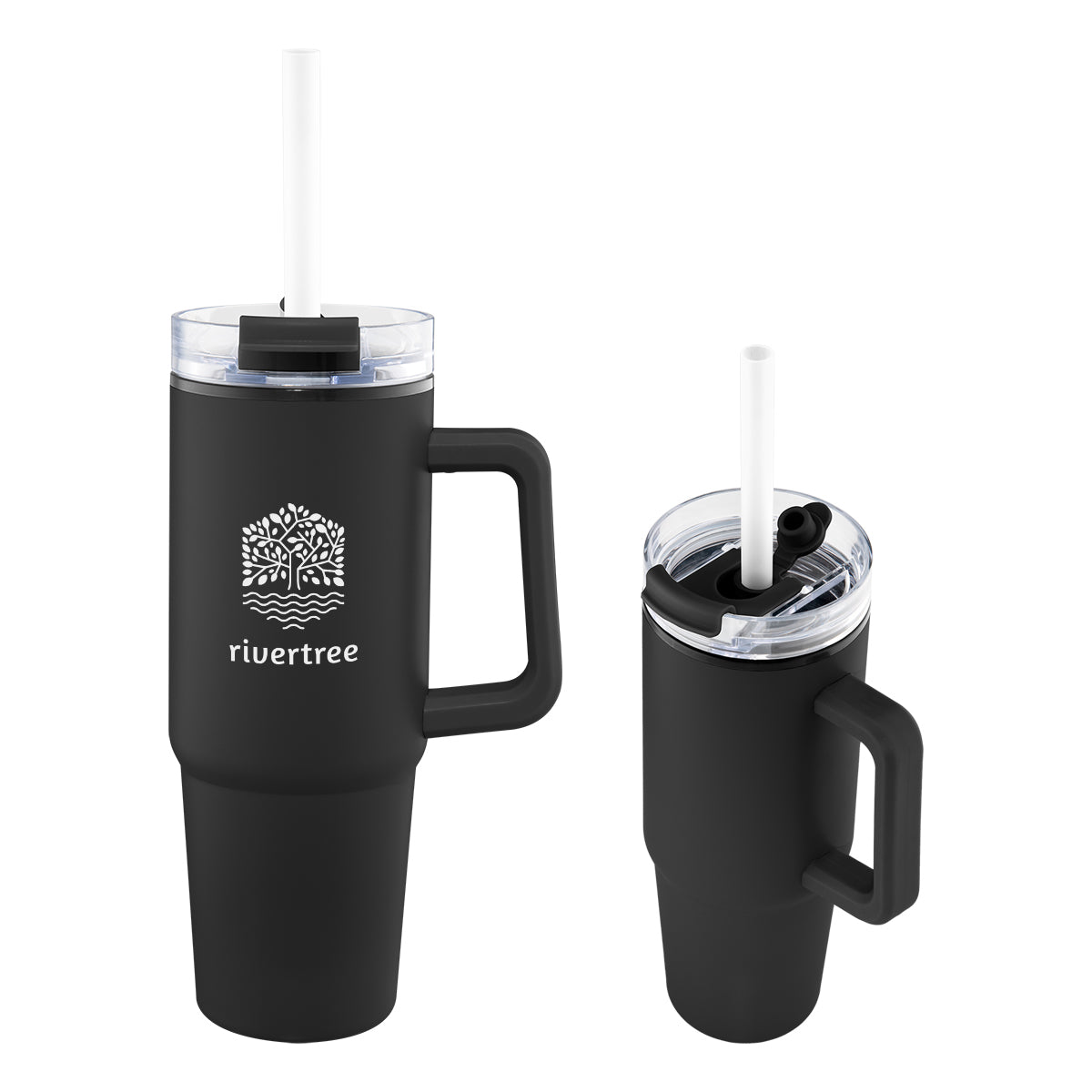 Intrepid Recycled Tumbler, 30 oz - Black - Silk Screen
