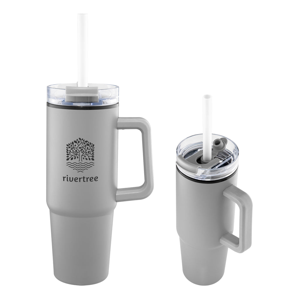 Intrepid Recycled Tumbler, 30 oz - Gray - Silk Screen
