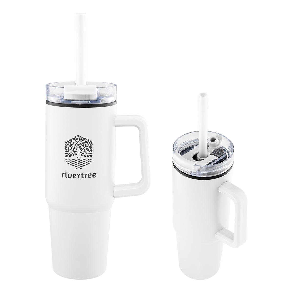 Intrepid Recycled Tumbler, 30 oz - White - Silk Screen
