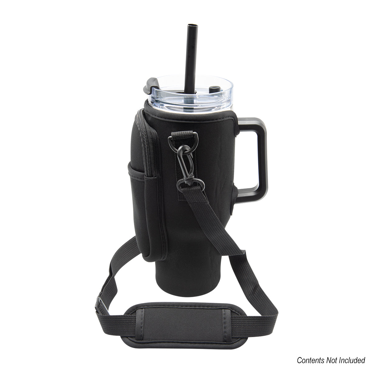 Intrepid Tumbler Sling with Pouch, 40 oz - Black - Side