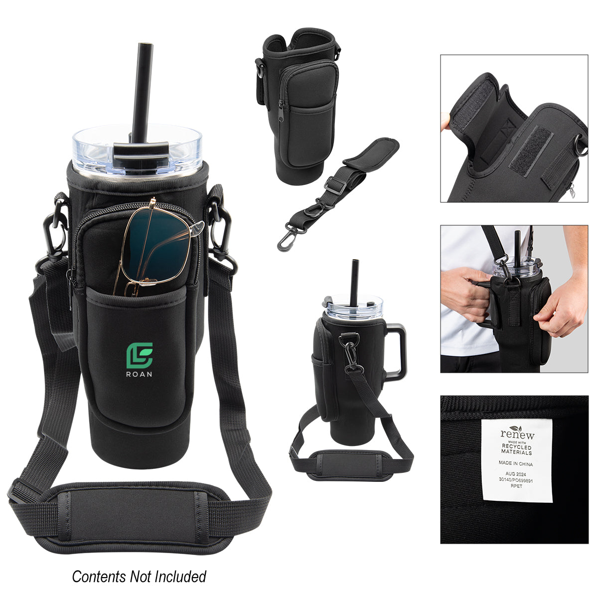 Intrepid Tumbler Sling with Pouch, 40 oz - Intrepid 40 Oz. Tumbler rPET Sling With Pouch