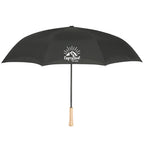 Inverted Umbrella with Recycled Canopy, 48 Inches - Black - Front 2