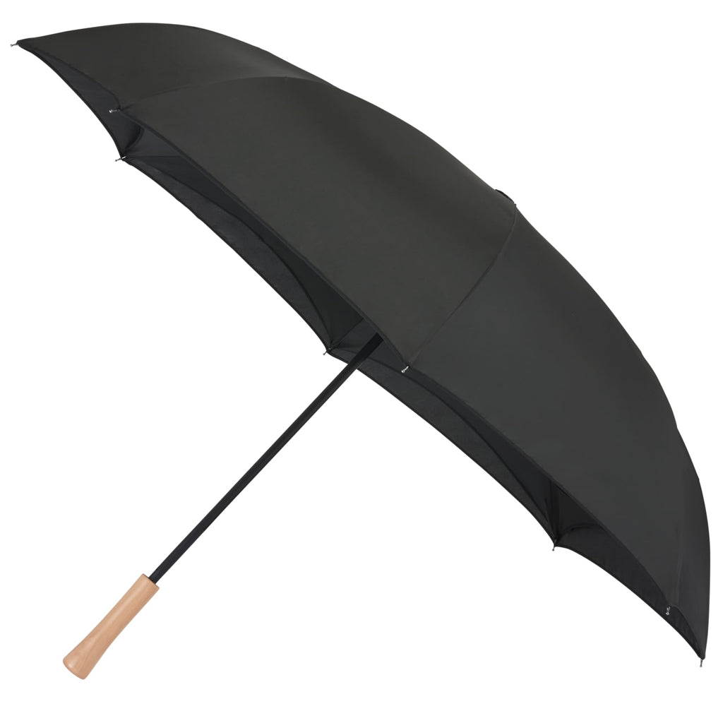 Inverted Umbrella with Recycled Canopy, 48 Inches - Black - Left Angle 2