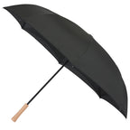 Inverted Umbrella with Recycled Canopy, 48 Inches - Black - Left Angle 2