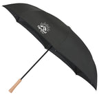 Inverted Umbrella with Recycled Canopy, 48 Inches - Black - Left Angle