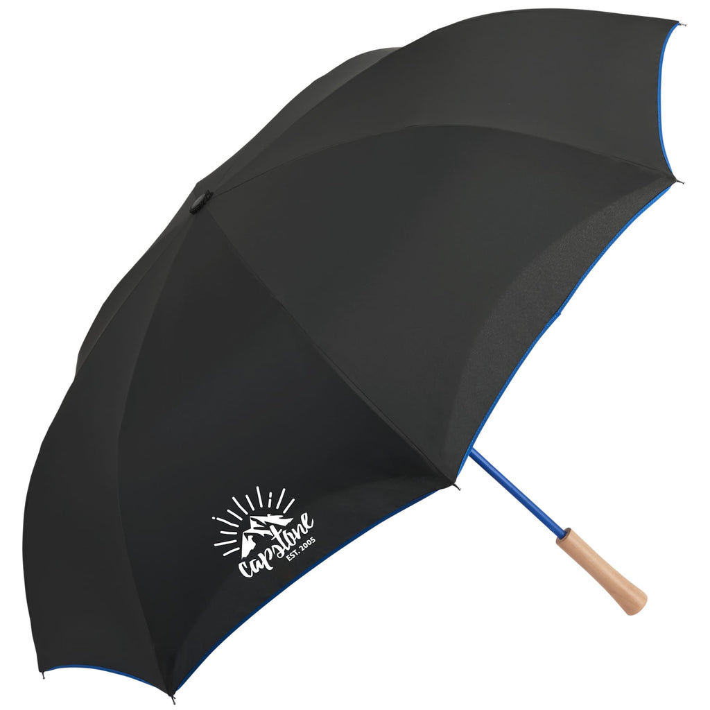 Inverted Umbrella with Recycled Canopy, 48 Inches - Royal - Right Angle