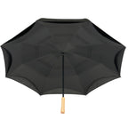 Inverted Umbrella with Recycled Canopy, 48 Inches Transfer - Black - Bot