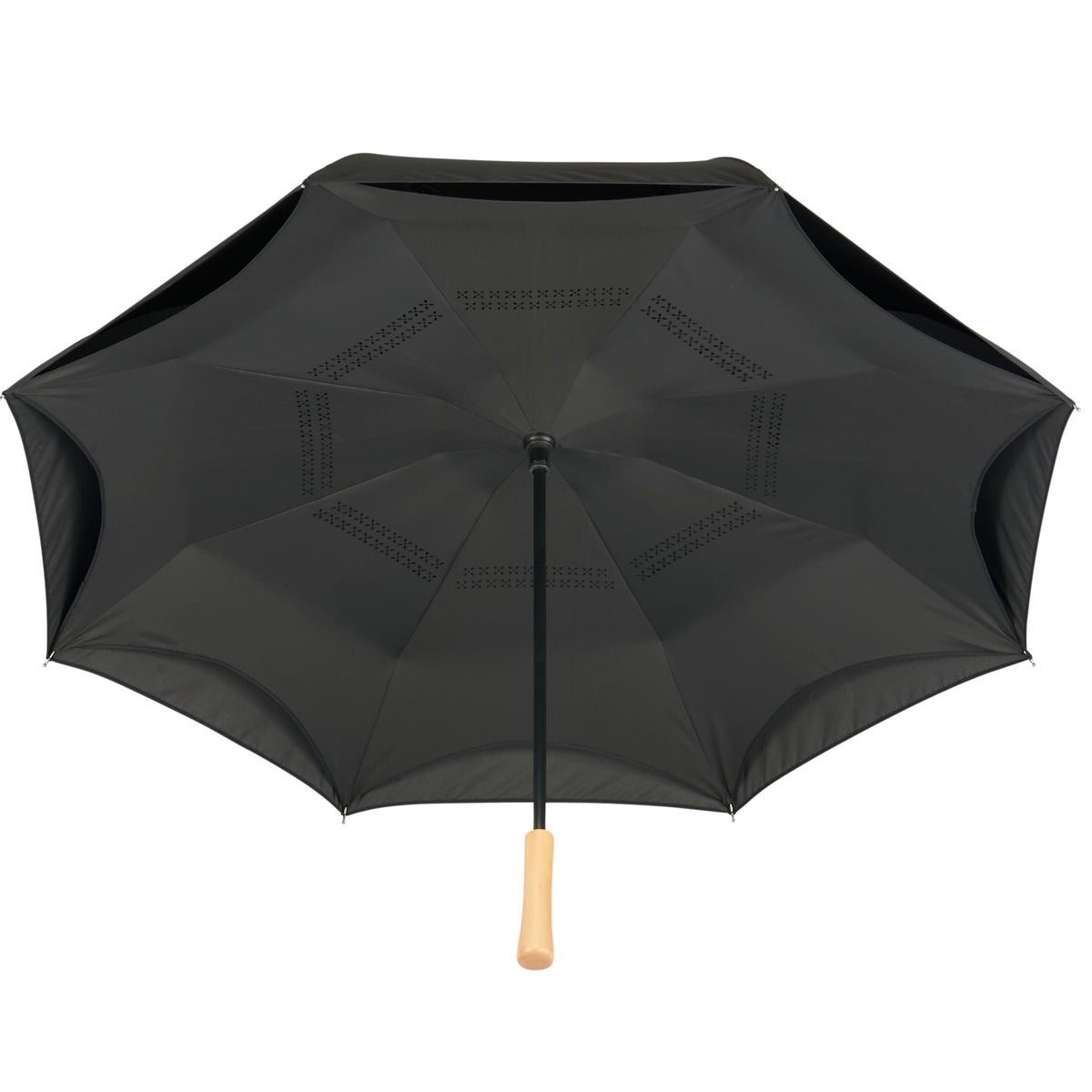 Inverted Umbrella with Recycled Canopy, 48 Inches Transfer - Black - Bot