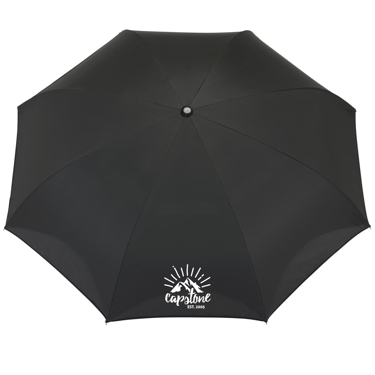 Inverted Umbrella with Recycled Canopy, 48 Inches Transfer - Black - Front