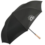Inverted Umbrella with Recycled Canopy, 48 Inches Transfer - Black - Right Angle 2